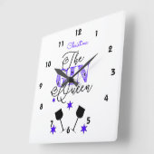 The Gin Queen White Vierkante Klok (Hoek)