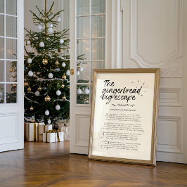 The Gingerbread Big Escape Christmas Funny Print