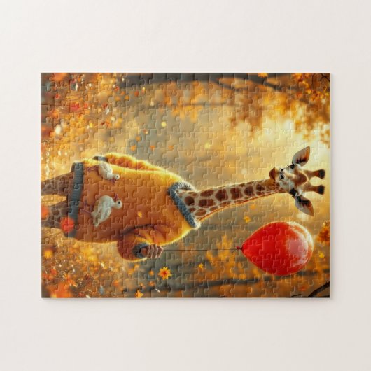 The Giraffe and the red balloon Legpuzzel (Horizontaal)
