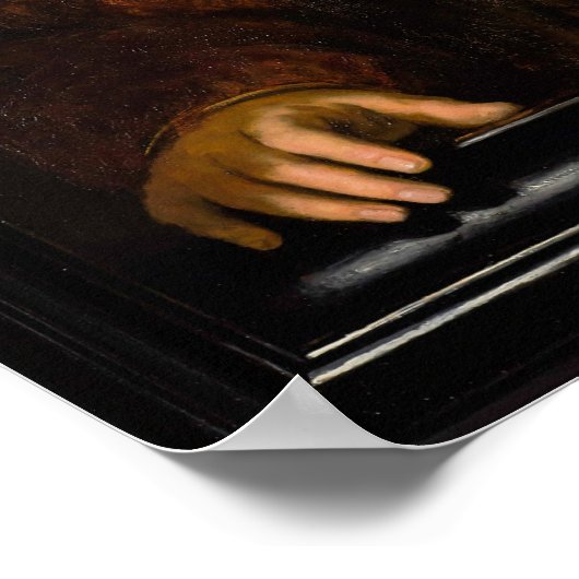 The Girl in a Picture Frame by Rembrandt Poster