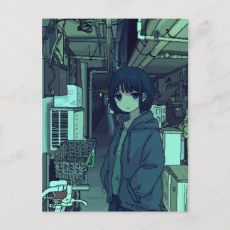 The girl in the alleyway briefkaart