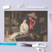 "The Glance" Westerne kunst van W Herbert Dunton Tissuepapier (Craft)