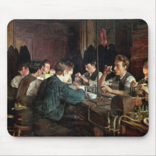 The Glass Blowers, 1883 (olie op canvas) Muismat