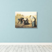 The Gleaners, 1857 Canvas Afdruk (Insitu (Houten vloer))