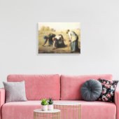 The Gleaners, 1857 Canvas Afdruk (Insitu (Woonkamer))