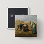 The Gleaners, 1857 Vierkante Button 5,1 Cm (Voorkant /achterkant)
