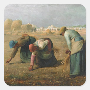 The Gleaners, 1857 Vierkante Sticker
