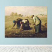 The Gleaners by Jean-François Millet 1857 Canvas Afdruk (Insitu (Houten vloer))