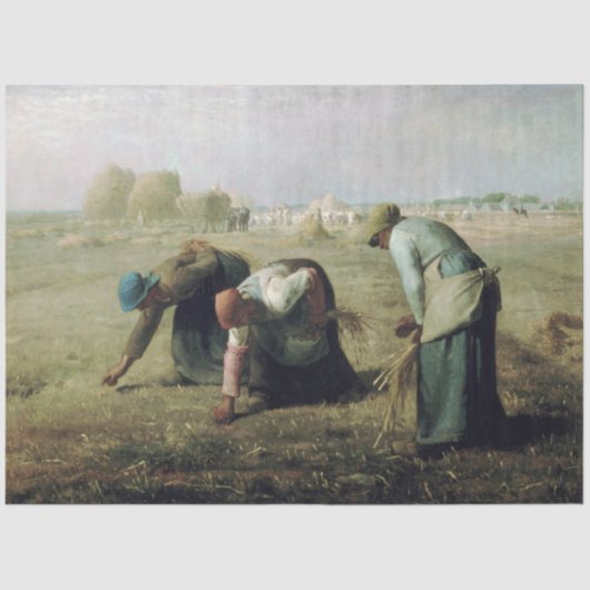 The Gleaners, Jean-Francois Millet, 1857 Tissuepapier (Voorkant)