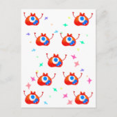 The Glitchy Stardust Monster Briefkaart (Voorkant)