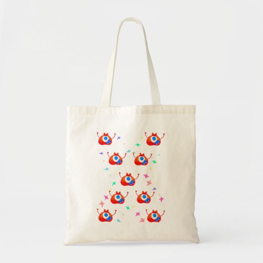 The Glitchy Stardust Monster Tote Bag (Voorkant)