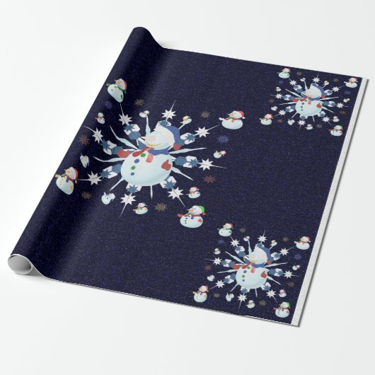 The Glittery Kerstman - Cadeaupapier (Uitgerold)