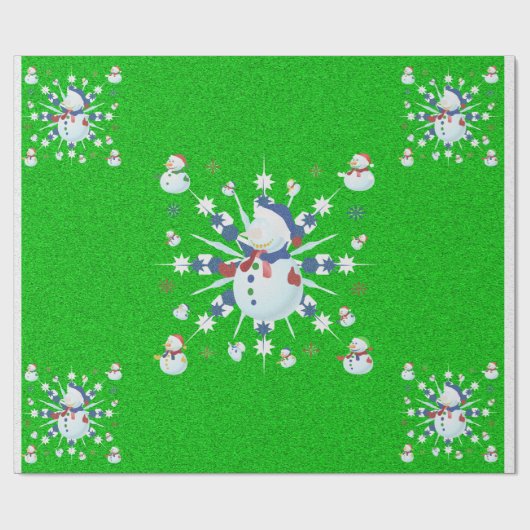 The Glittery Kerstman - Cadeaupapier (Vlak)