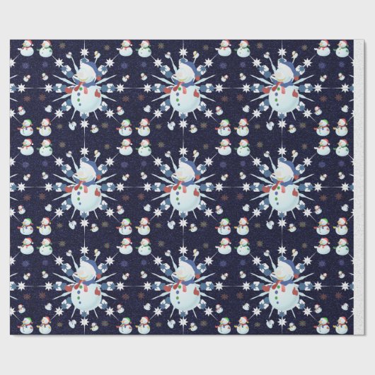 The Glittery Kerstman - Cadeaupapier (Vlak)