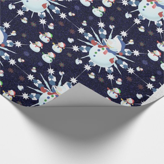 The Glittery Kerstman - Cadeaupapier (Hoek)