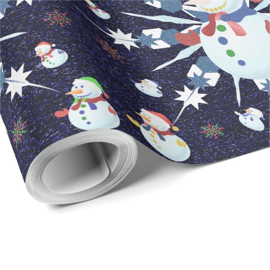 The Glittery Kerstman - Cadeaupapier (Rol Hoek)