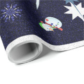 The Glittery Kerstman - Cadeaupapier (Rol Hoek)