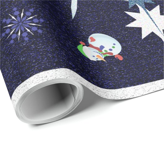 The Glittery Kerstman - Cadeaupapier (Rol Hoek)