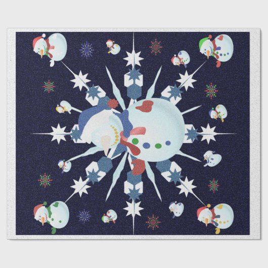 The Glittery Kerstman - Cadeaupapier (Vlak)