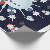 The Glittery Kerstman - Cadeaupapier (Hoek)