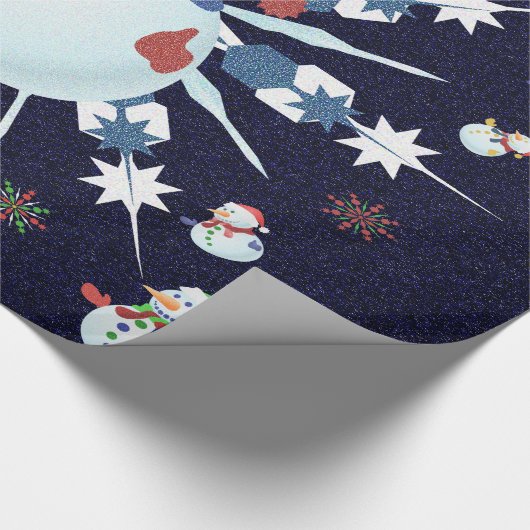 The Glittery Kerstman - Cadeaupapier (Hoek)