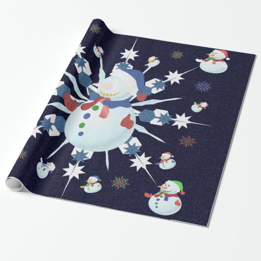 The Glittery Kerstman - Cadeaupapier (Uitgerold)