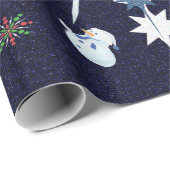 The Glittery Kerstman - Cadeaupapier (Rol Hoek)