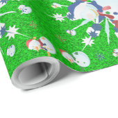 The Glittery Kerstman - Cadeaupapier (Rol Hoek)