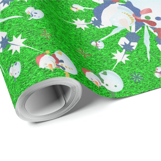 The Glittery Kerstman - Cadeaupapier (Rol Hoek)