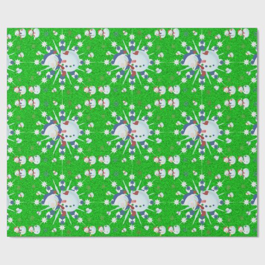 The Glittery Kerstman - Cadeaupapier (Vlak)