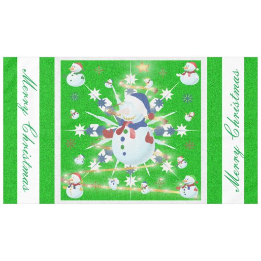 The Glittery Kerstman - Tafelkleed (Voorkant (Horizontaal))