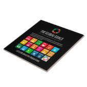 The Global Goals UN SDG 2030 Ceramic Tile Tegeltje (Zijkant)