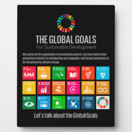 The Global Goals UN SDG 2030 Tabletop Plaque Fotoplaat