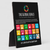 The Global Goals UN SDG 2030 Tabletop Plaque Fotoplaat (Zijkant)