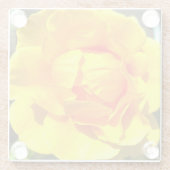 The Glorious Yellow Rose, Glass Coaster Glazen Onderzetter (Achterkant)