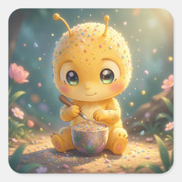 The Glowing Wanderer and the Art of Nectar.1 Vierkante Sticker