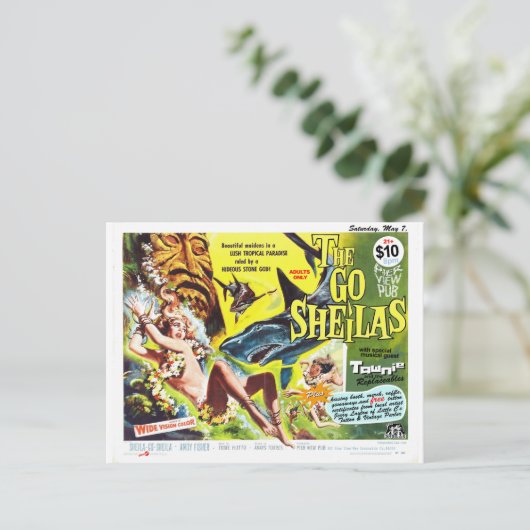 The Go-Sheilas May7 2011 show flyer Briefkaart (Staand voorkant)