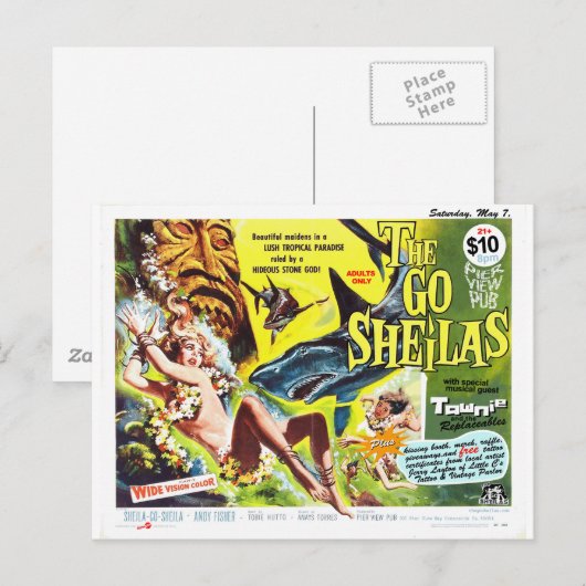 The Go-Sheilas May7 2011 show flyer Briefkaart (Voorkant / Achterkant)