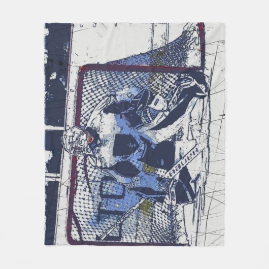 The Goal Keeper - Ice Hockey Goalie Fleece Deken (Voorkant)
