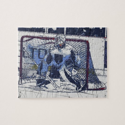 The Goal Keeper - Ice Hockey Goalie Legpuzzel (Horizontaal)