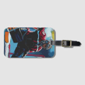 The Goaltender - Ice Hockey Goalie T-Shirt Bagagelabel (Voorkant (horizontaal))