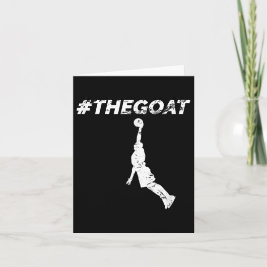 The Goat Greatest Of All Time Basketball Motivatio Kaart (Voorkant)