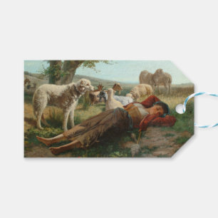 The Goatherder Girl's Siesta (door Carlo Ademollo) Cadeaulabel