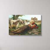 The Goatherder Girl's Siesta (door Carlo Ademollo) Canvas Afdruk (Voorkant)