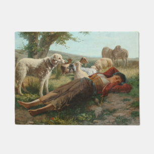 The Goatherder Girl's Siesta (door Carlo Ademollo) Deurmat
