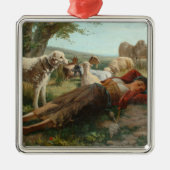 The Goatherder Girl's Siesta (door Carlo Ademollo) Metalen Ornament (Voorkant)