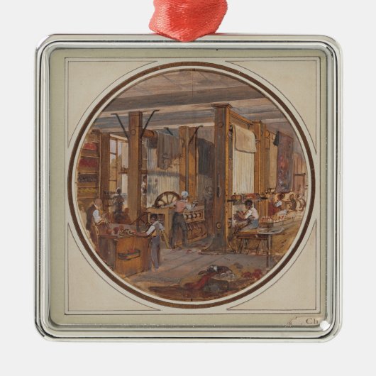 The Gobelins Workshop, 1840 Metalen Ornament (Voorkant)
