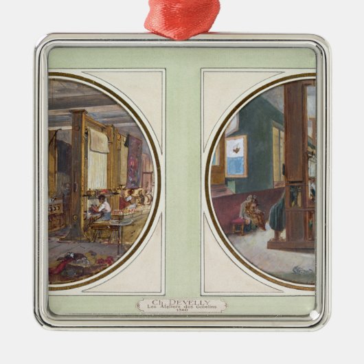 The Gobelins Workshop, 1840 Metalen Ornament (Voorkant)