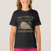 The Goblin Slept Through Christmas Kids’ T-Shirt (Voorkant)