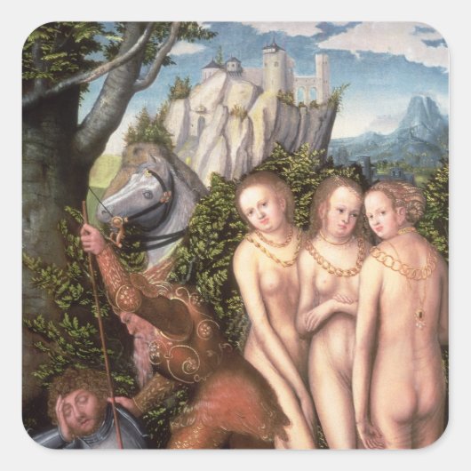 The God Mercury Waking Paris Vierkante Sticker (Voorkant)
